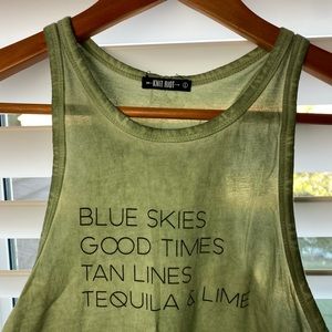 Knit riot graphic tank top